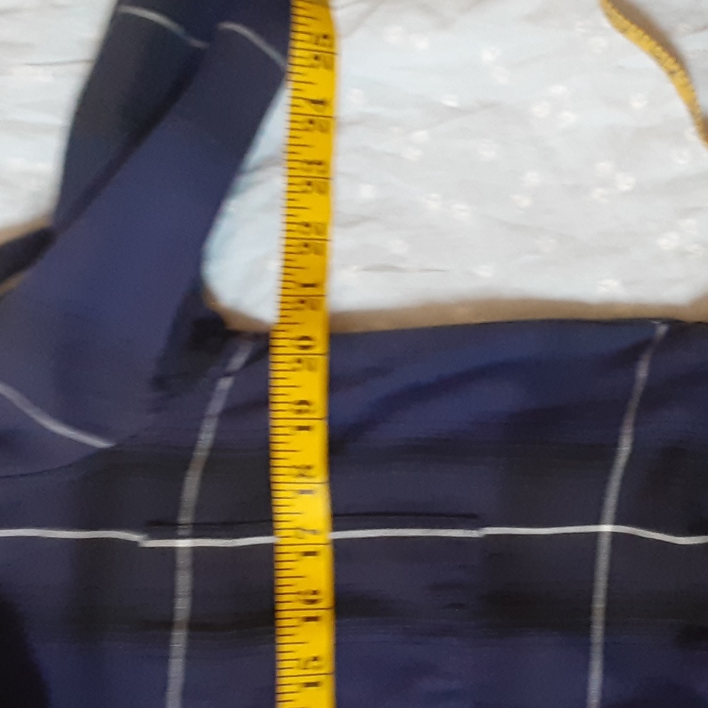 GAP Navy Plaid Shirt Dress Tie Waist – Size Small - Picture 6 of 7